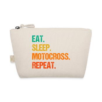 Eat Sleep Motocross Repeat Dirt Bker Motorcycle En - Bio-Täschchen - Natur - Vorne