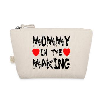 Pregnancy Baby shower Babyshower Boy Girl - Organic Pouch - nature - Front