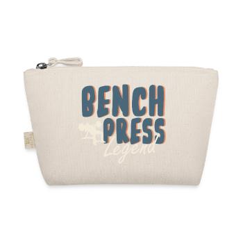 Benchpress Legend Powerlifter Fitnesstraining und - Bio-Täschchen - Natur - Vorne