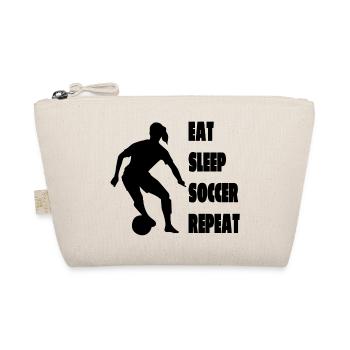 Fußballmannschaft Fußballspieler Fußballdesign - Bio-Täschchen - Natur - Vorne