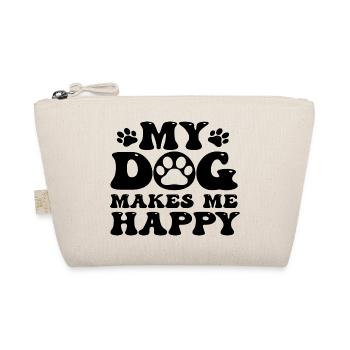 My Dog makes me Happy - Bio-Täschchen - Natur - Vorne