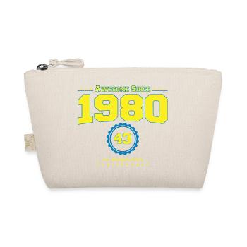 Awesome 1980 Shirt für Männer Frauen 43 Jahre alt 43. - Bio-Täschchen - Natur - Vorne