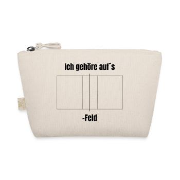Volleyball - "Ich gehöre auf´s Volleyball - Feld" - Bio-Täschchen - Natur - Vorne