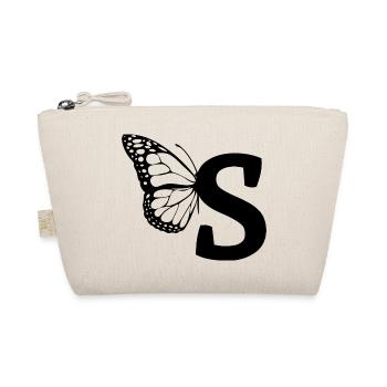 letter S butterfly - Organic Pouch - nature - Front