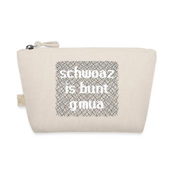 Schwoaz is colorful gmua - black is colorful enough - Organic Pouch - nature - Front