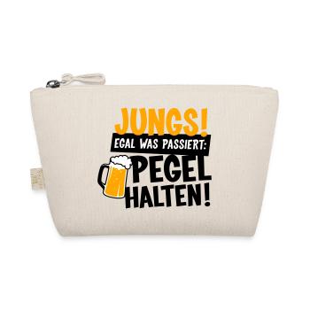 Jungs Pegel halten Party - Bio-Täschchen - Natur - Vorne