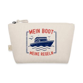 Bootsfahrer Bootfahren Boot Kapitän Kapitänsmütze - Bio-Täschchen - Natur - Vorne