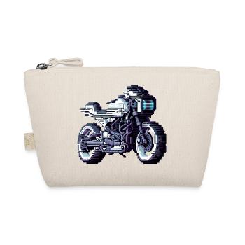 The motorcycle season has long since started in 8 bit - Organic Pouch - nature - Front