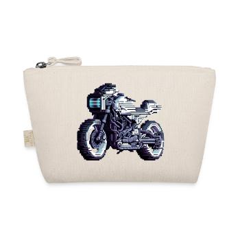 Motorcycle in Retro Video Games Graphics of the 90s - Organic Pouch - nature - Front