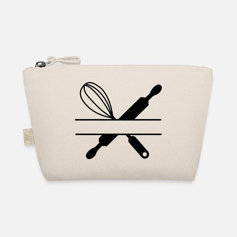 Rouleau à pâtisserie et fouet de texte de bannière Trousse biologique