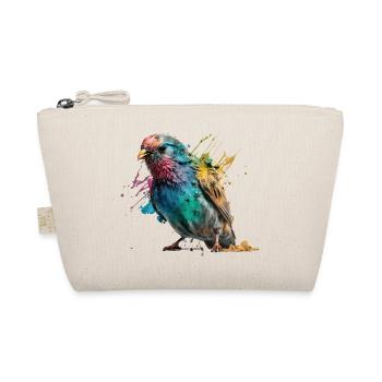 Colorful Little Bird Splash Art Design - for everyone - Organic Pouch - nature - Front