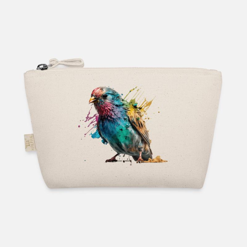 Bunter kleiner Vogel Splash Art Design - für alle Bio-Täschchen