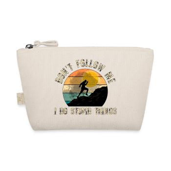 Trail Runner Running Jogging Jogger I Gift - Organic Pouch - nature - Front