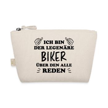 Biker Spruch Bike Fahrrad Motorrad Biker Geschenk - Bio-Täschchen - Natur - Vorne