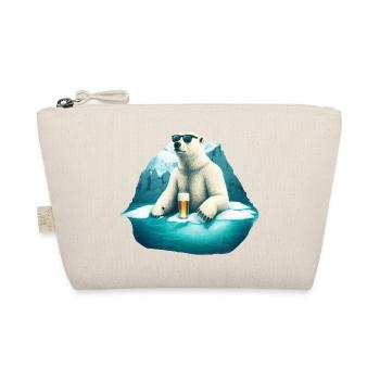 Ours polaire cool avec bière et lunettes de soleil - Trousse biologique - nature - Devant