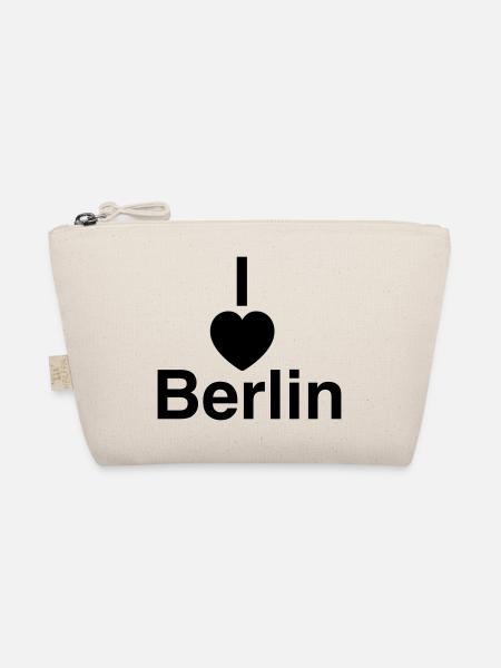 Cool "I Love Berlin" design for him and her - Organic Pouch - nature - Front