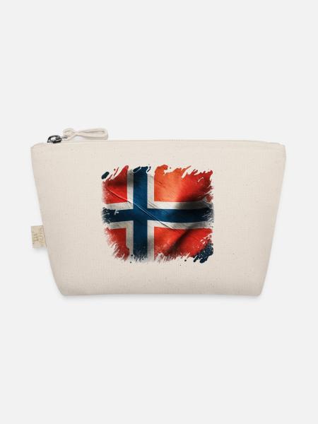 Norwegen Flagge - Bio-Täschchen - Natur