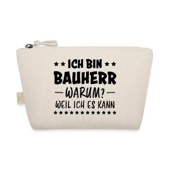 Bauherr Lustiger Spruch Hausbau Richtfest Geschenk - Bio-Täschchen - Natur - Vorne
