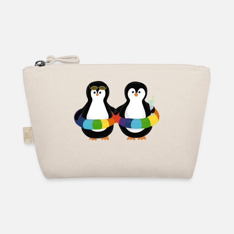 Penguins in the swim ring Organic Pouch