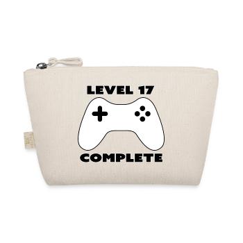 Level 17 abgeschlossen, Level abgeschlossen, 17 Jahre alt - Bio-Täschchen - Natur - Vorne