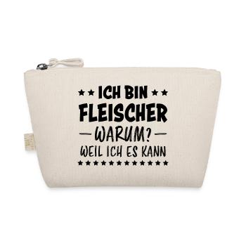 Fleischer Metzger Lustig Spruch Fleischer Geschenk - Bio-Täschchen - Natur - Vorne