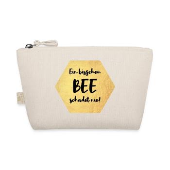 Bienen Waben Gold Honig Natur Klimaschutz Quote - Bio-Täschchen - Natur - Vorne