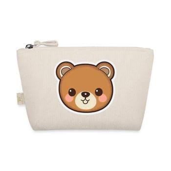 Cuddly cuddle time: cute teddy bear - Organic Pouch - nature - Front
