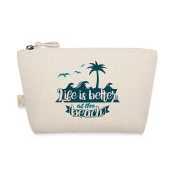 Das Leben ist am Strand schöner - Bio-Täschchen - Natur - Vorne