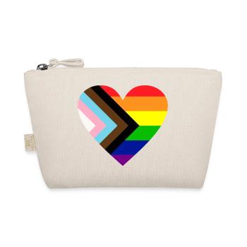 LGBTQ+ HERZ PRIDE - Bio-Täschchen - Natur - Vorne