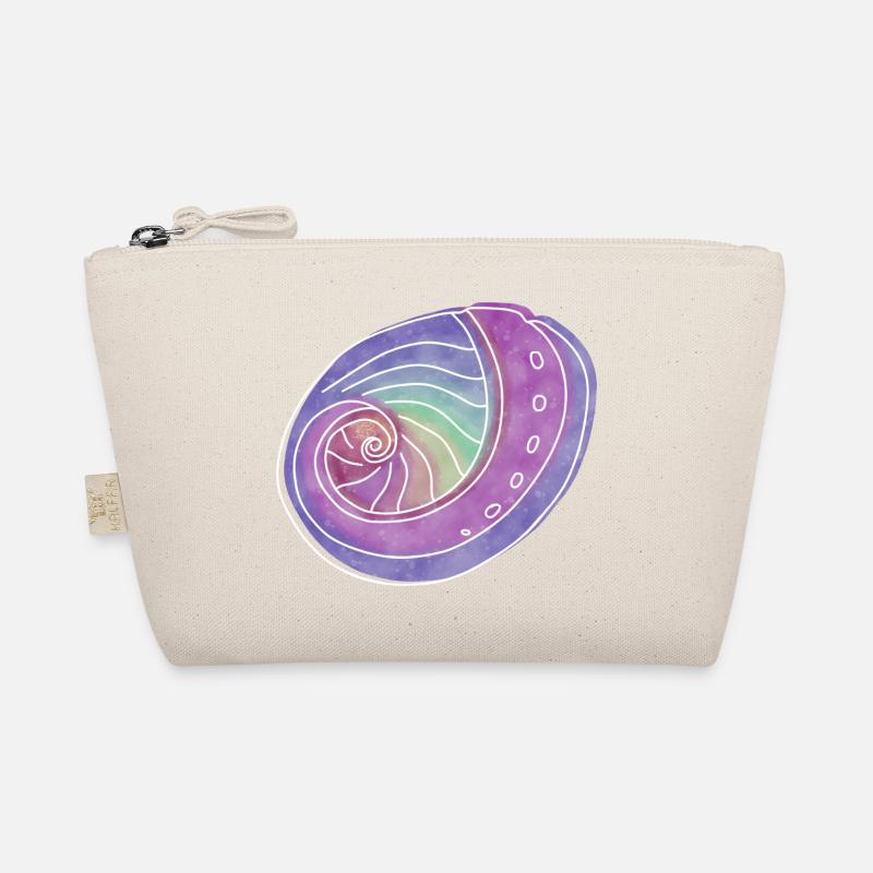 "Abalone", Boho Line Art Design, Serie "Shells" Bio-Täschchen