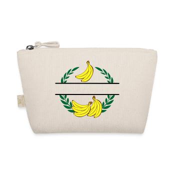 Bananen im Lorbeerkranz mit gelben Bananen - Bio-Täschchen - Natur - Vorne