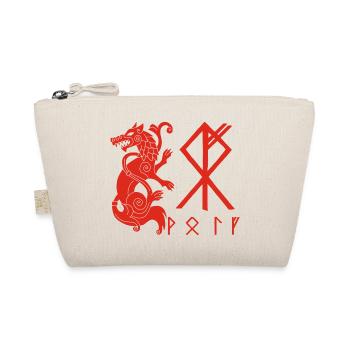Red Wolf Fenrir - Organic Pouch - nature - Front