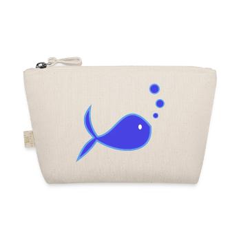 SURFEN. FISCH. STRAND. MEER. OZEAN. HUMOR. FEIERTAG - Bio-Täschchen - Natur - Vorne