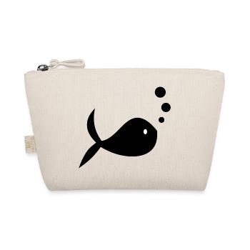 SURFEN. FISCH. STRAND. MEER. OZEAN. HUMOR. FEIERTAG - Bio-Täschchen - Natur - Vorne
