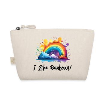 I love rainbows - Organic Pouch - nature - Front