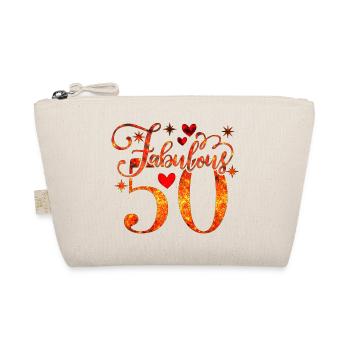 50th Birthday vintage retro Born in 1973 Birthday - Organic Pouch - nature - Front