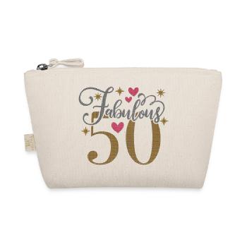 50th Birthday vintage retro Born in 1973 Birthday - Organic Pouch - nature - Front