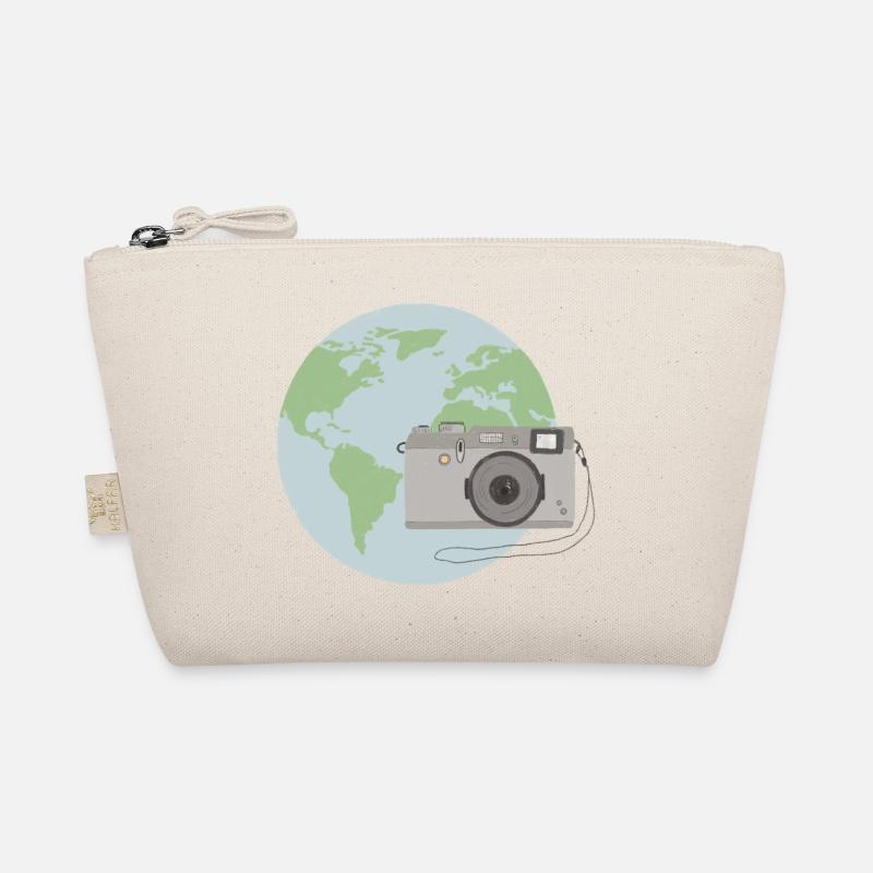 Weltkugel mit Kamera Bio-Täschchen