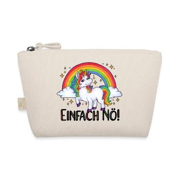 Einfach Nö! Lustiges Einhorn Regenbogen Geschenk - Bio-Täschchen - Natur - Vorne