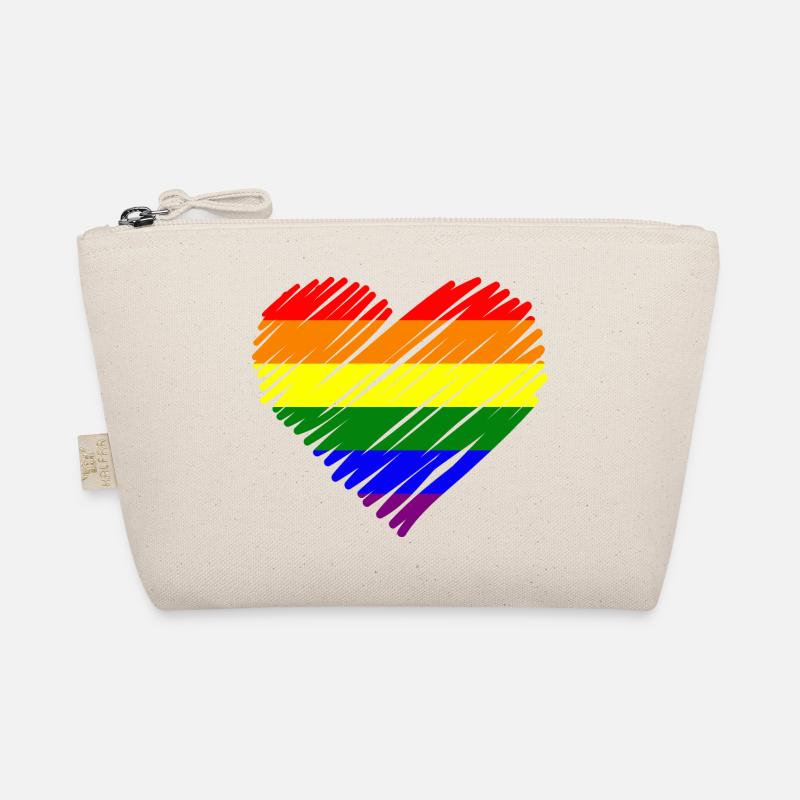 Regenbogen Pride Herz Bio-Täschchen