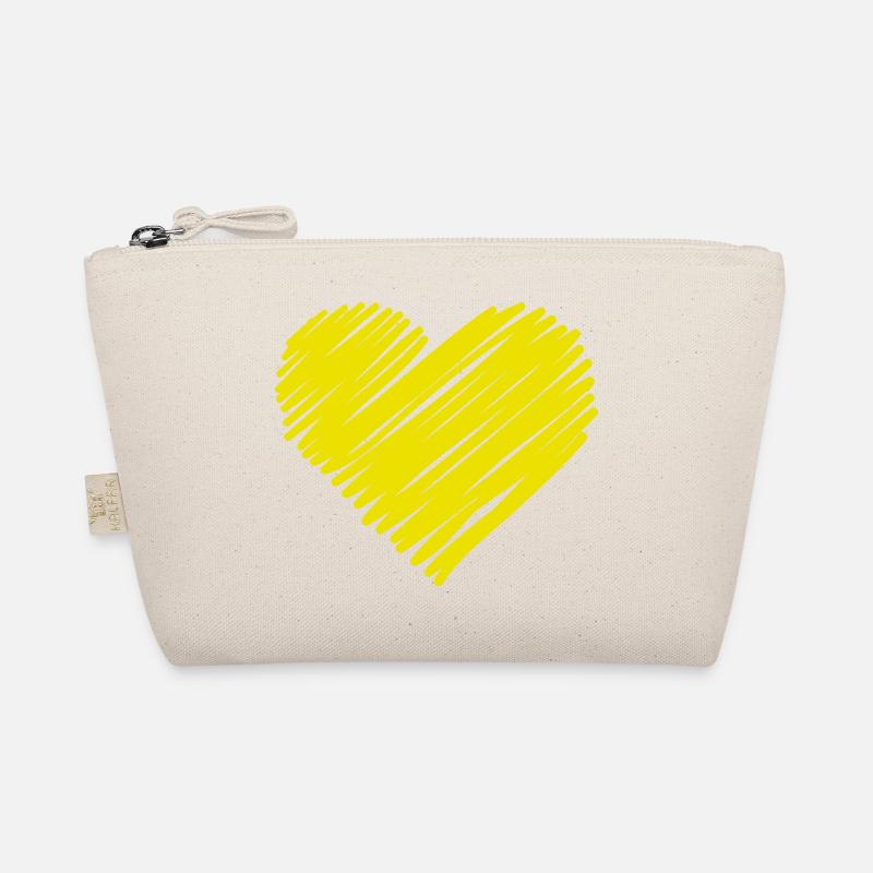 Neon Heart Sketch Organic Pouch
