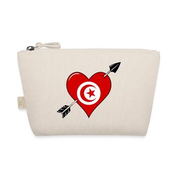 Tunisie drapeau coeur amoureux - Trousse biologique - nature - Devant