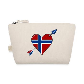 Drapeau de la Norvège coeur amoureux - Trousse biologique - nature - Devant