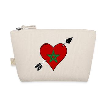 Le drapeau marocain coeur amoureux - Trousse biologique - nature - Devant