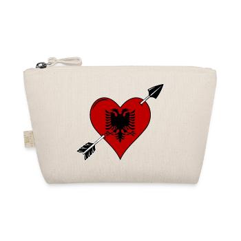 Albanie drapeau coeur amoureux - Trousse biologique - nature - Devant