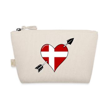 Danemark drapeau coeur amoureux - Trousse biologique - nature - Devant