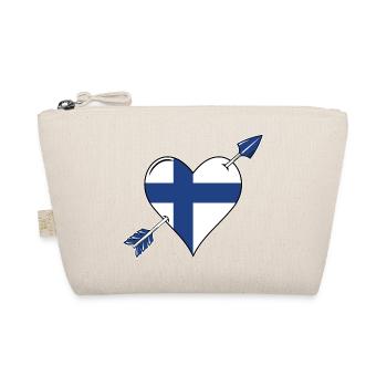 Finlande drapeau coeur amoureux - Trousse biologique - nature - Devant