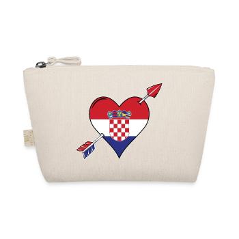 Croatie drapeau coeur amoureux - Trousse biologique - nature - Devant