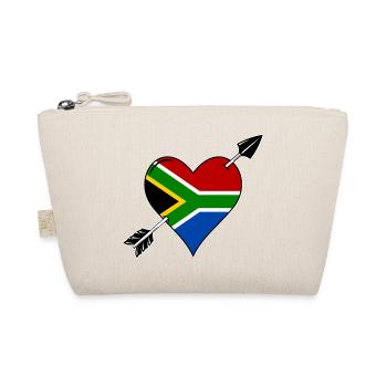 South Africa flag heart in love - Organic Pouch - nature - Front