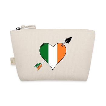 Ireland flag heart in love - Organic Pouch - nature - Front